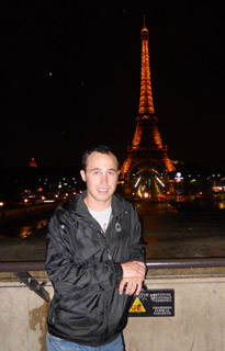 Troublefield took time to visit the iconic Eiffel Tower while in Paris last summer.